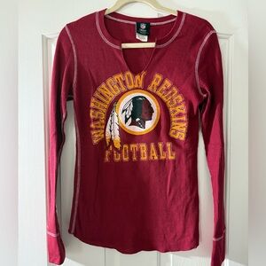 Vintage NFL Washington Redskins Women's Burgundy Long Sleeve Top Size M